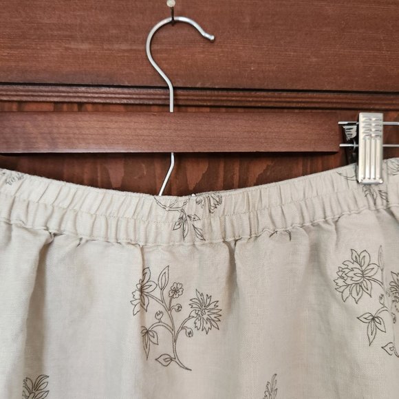 Real Comfort Floral Linen Maxi Skirt - Picture 9 of 11